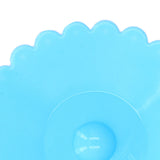 Silicone Lid Dustproof Hot and Cold Beverage Cup Cover with Flower Shape Handle for Kitchen HomeBlue
