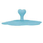 Silicone Lid Dustproof Heat Resistant Hot and Cold Beverage Cup Lid for Kitchen HomeBlue