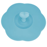 Silicone Lid Dustproof Heat Resistant Hot and Cold Beverage Cup Lid for Kitchen HomeBlue - 45-Degree Angle