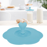 Silicone Lid Dustproof Heat Resistant Hot and Cold Beverage Cup Lid for Kitchen HomeBlue - Extra Image