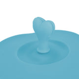 Silicone Lid Dustproof Heat Resistant Hot and Cold Beverage Cup Lid for Kitchen HomeBlue