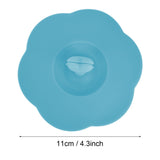 Silicone Lid Dustproof Heat Resistant Hot and Cold Beverage Cup Lid for Kitchen HomeBlue