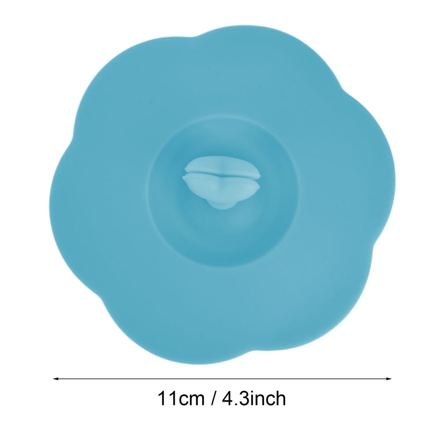Silicone Lid Dustproof Heat Resistant Hot and Cold Beverage Cup Lid for Kitchen HomeBlue