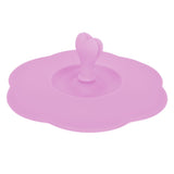 Silicone Lid Dustproof Heat Resistant Hot and Cold Beverage Cup Lid for Kitchen HomePink