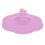 Silicone Lid Dustproof Heat Resistant Hot and Cold Beverage Cup Lid for Kitchen HomePink