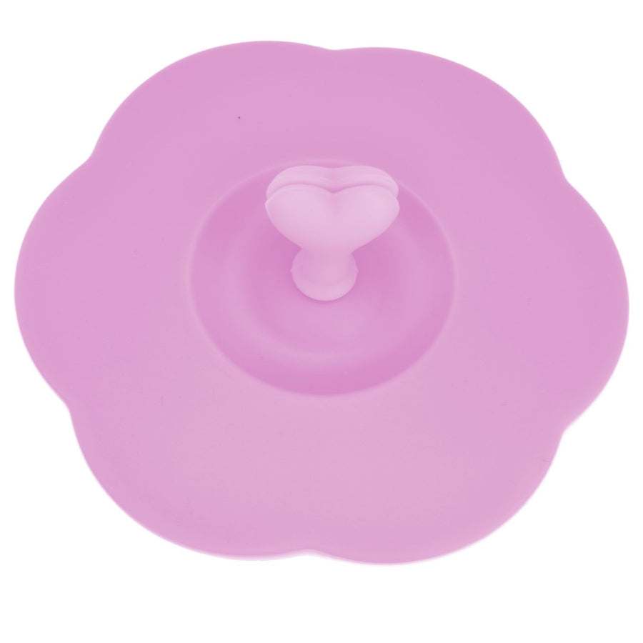 Silicone Lid Dustproof Heat Resistant Hot and Cold Beverage Cup Lid for Kitchen HomePink