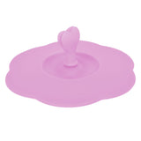 Silicone Lid Dustproof Heat Resistant Hot and Cold Beverage Cup Lid for Kitchen HomePink - 45-Degree Angle