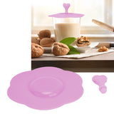 Silicone Lid Dustproof Heat Resistant Hot and Cold Beverage Cup Lid for Kitchen HomePink - Extra Image
