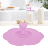 Silicone Lid Dustproof Heat Resistant Hot and Cold Beverage Cup Lid for Kitchen HomePink