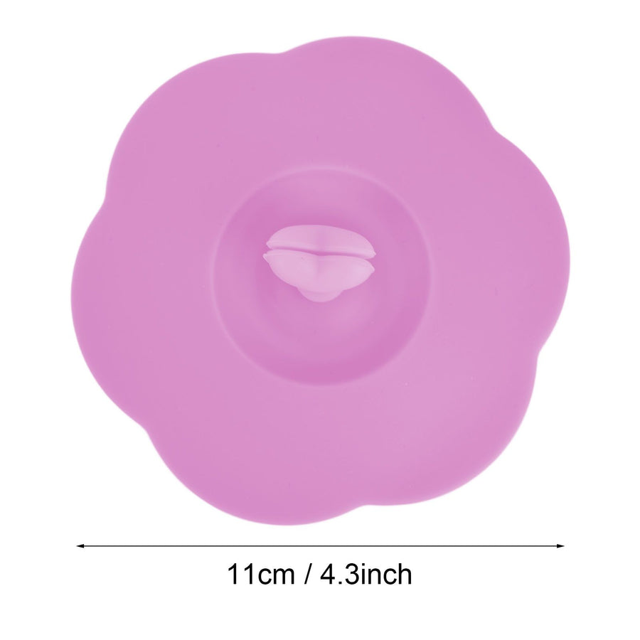 Silicone Lid Dustproof Heat Resistant Hot and Cold Beverage Cup Lid for Kitchen HomePink