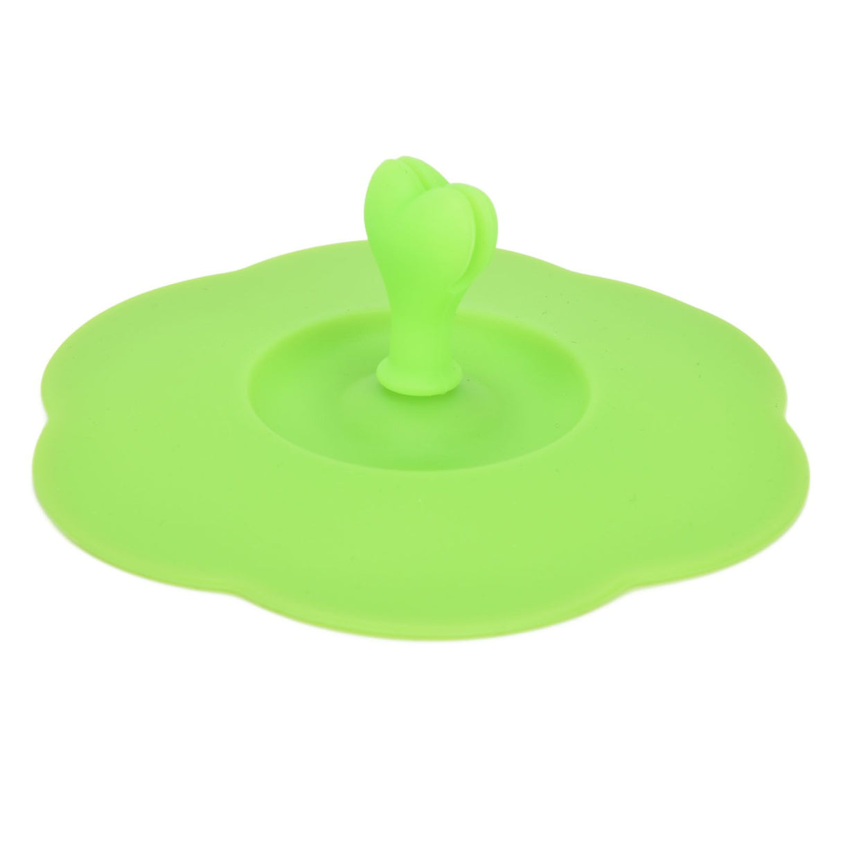 Silicone Lid Dustproof Heat Resistant Hot and Cold Beverage Cup Lid for Kitchen HomeGreen
