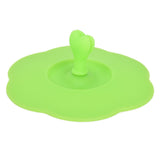 Silicone Lid Dustproof Heat Resistant Hot and Cold Beverage Cup Lid for Kitchen HomeGreen