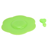 Silicone Lid Dustproof Heat Resistant Hot and Cold Beverage Cup Lid for Kitchen HomeGreen