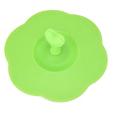 Silicone Lid Dustproof Heat Resistant Hot and Cold Beverage Cup Lid for Kitchen HomeGreen