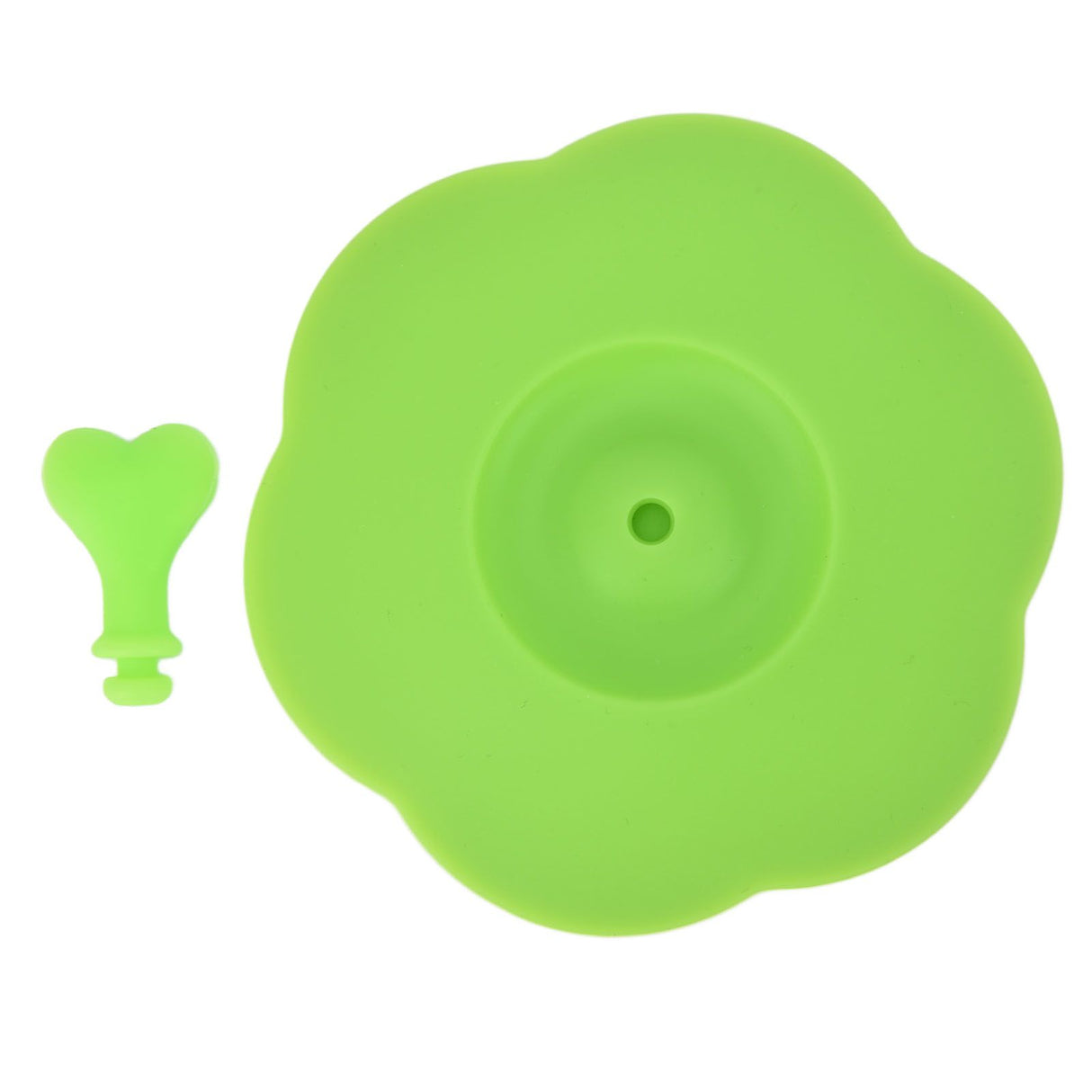 Silicone Lid Dustproof Heat Resistant Hot and Cold Beverage Cup Lid for Kitchen HomeGreen