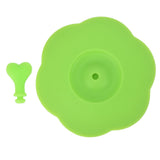 Silicone Lid Dustproof Heat Resistant Hot and Cold Beverage Cup Lid for Kitchen HomeGreen - Extra Image