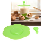 Silicone Lid Dustproof Heat Resistant Hot and Cold Beverage Cup Lid for Kitchen HomeGreen - Extra Image