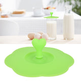Silicone Lid Dustproof Heat Resistant Hot and Cold Beverage Cup Lid for Kitchen HomeGreen - Extra Image