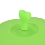 Silicone Lid Dustproof Heat Resistant Hot and Cold Beverage Cup Lid for Kitchen HomeGreen - Extra Image