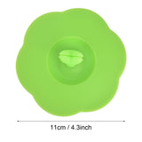 Silicone Lid Dustproof Heat Resistant Hot and Cold Beverage Cup Lid for Kitchen HomeGreen - Extra Image