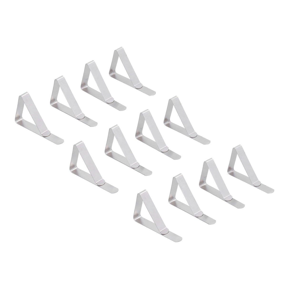12Pcs Tablecloth Clip Stainless Steel Triangle Tablecloth Garden Dining Table Tablecloth Clip Picnics Restaurants