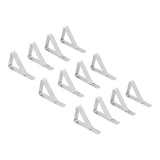 12Pcs Tablecloth Clip Stainless Steel Triangle Tablecloth Garden Dining Table Tablecloth Clip Picnics Restaurants - Front View