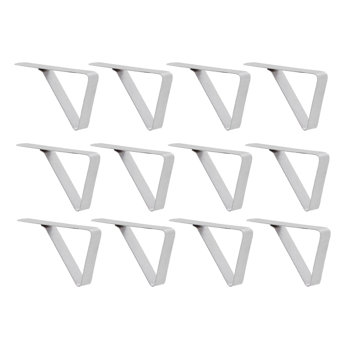 12Pcs Tablecloth Clip Stainless Steel Triangle Tablecloth Garden Dining Table Tablecloth Clip Picnics Restaurants