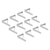 12Pcs Tablecloth Clip Stainless Steel Triangle Tablecloth Garden Dining Table Tablecloth Clip Picnics Restaurants - Close-Up Angle