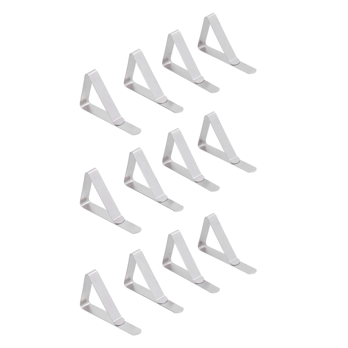 12Pcs Tablecloth Clip Stainless Steel Triangle Tablecloth Garden Dining Table Tablecloth Clip Picnics Restaurants