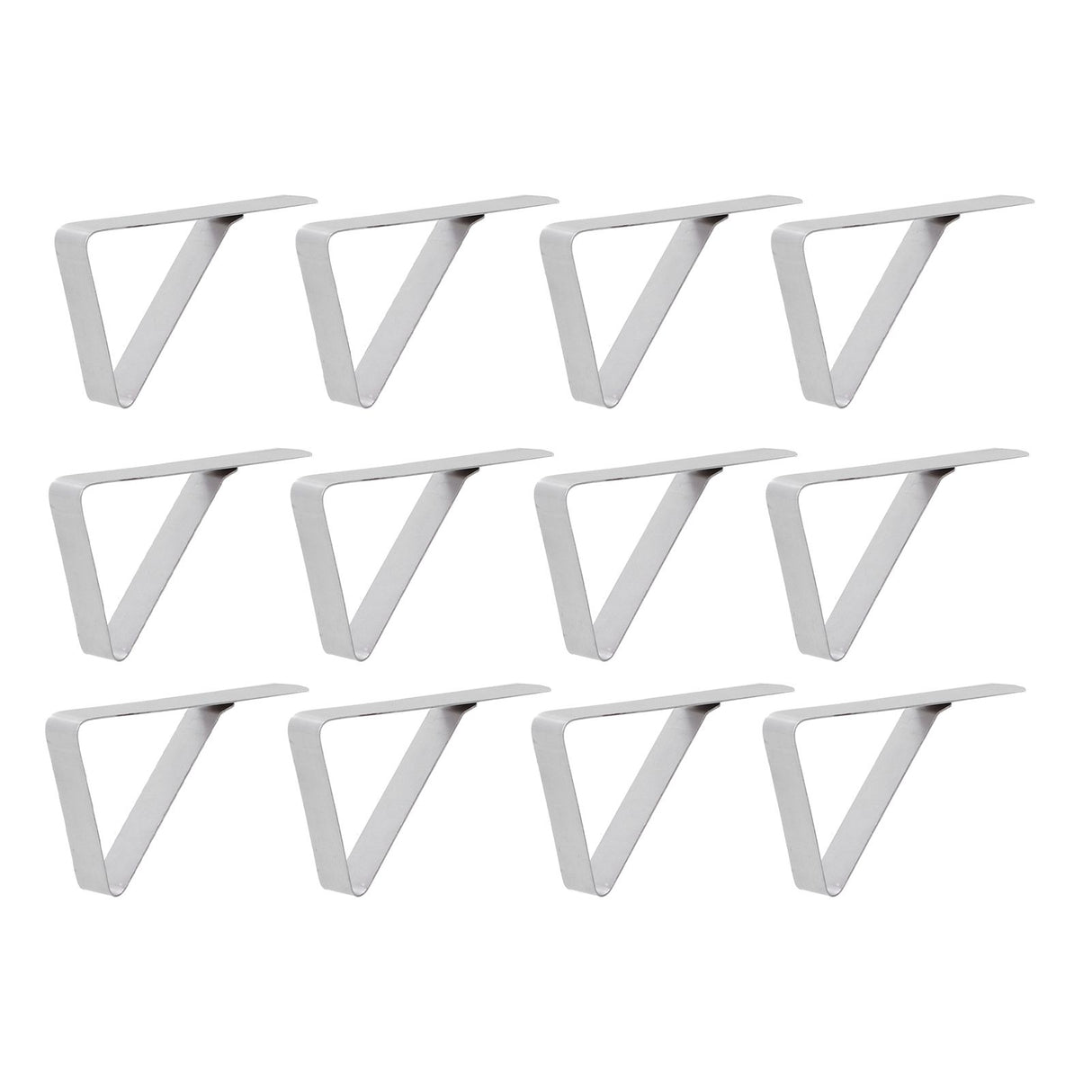 12Pcs Tablecloth Clip Stainless Steel Triangle Tablecloth Garden Dining Table Tablecloth Clip Picnics Restaurants