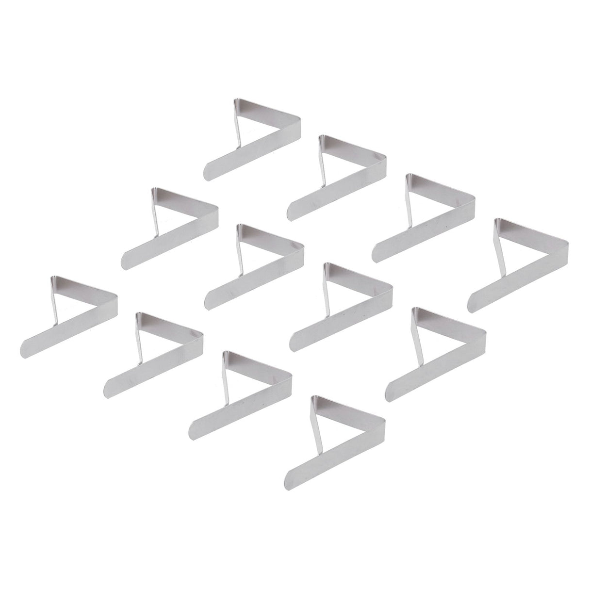 12Pcs Tablecloth Clip Stainless Steel Triangle Tablecloth Garden Dining Table Tablecloth Clip Picnics Restaurants