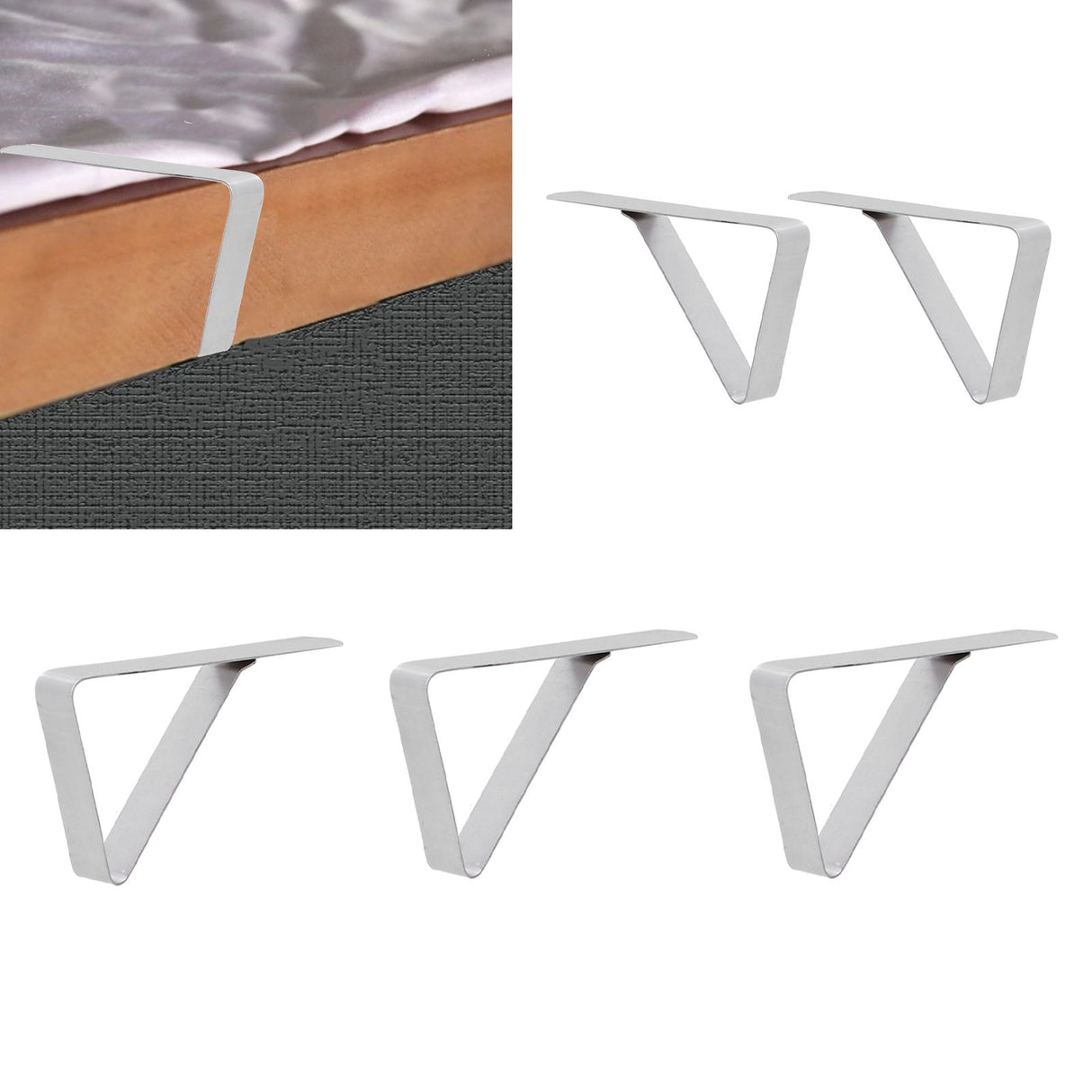 12Pcs Tablecloth Clip Stainless Steel Triangle Tablecloth Garden Dining Table Tablecloth Clip Picnics Restaurants