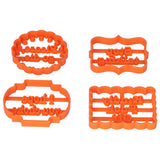 4Pcs Biscuits Molds Cookie Plastic DIY Baking Molds with Phrases for Home Birthdays Holidays