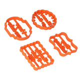 4Pcs Biscuits Molds Cookie Plastic DIY Baking Molds with Phrases for Home Birthdays Holidays