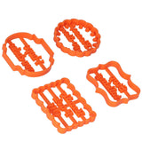 4Pcs Biscuits Molds Cookie Plastic DIY Baking Molds with Phrases for Home Birthdays Holidays