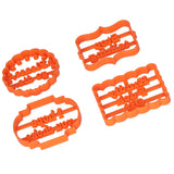 4Pcs Biscuits Molds Cookie Plastic DIY Baking Molds with Phrases for Home Birthdays Holidays - Extra Image