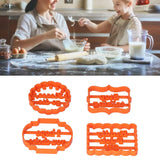 4Pcs Biscuits Molds Cookie Plastic DIY Baking Molds with Phrases for Home Birthdays Holidays - Extra Image