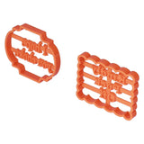 4Pcs Biscuits Molds Cookie Plastic DIY Baking Molds with Phrases for Home Birthdays Holidays - Extra Image