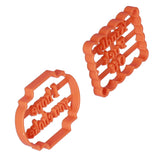 4Pcs Biscuits Molds Cookie Plastic DIY Baking Molds with Phrases for Home Birthdays Holidays - Extra Image