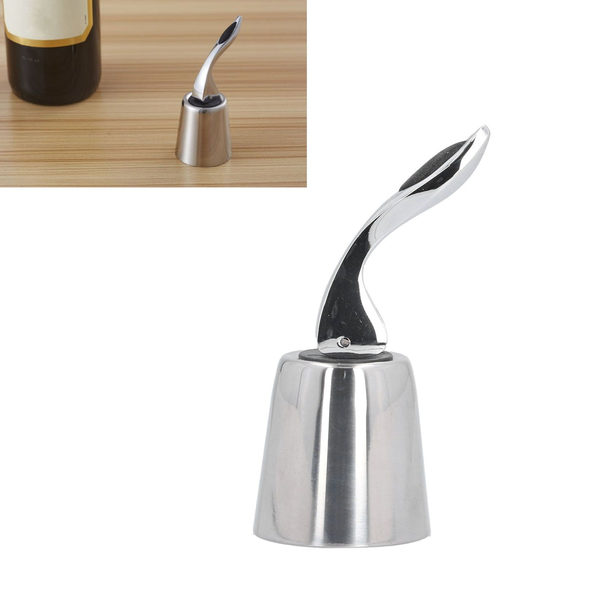 Stainless Steel Wine Plug Stopper Keep Fresh Prevent Overflow Sealer Bottle Plug