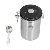 Stainless Steel Coffee Canisters with Calendar Wheel Exhaustable Coffee Jar for Home Coffee Shop1.8L Silver Color