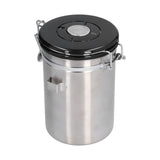 Stainless Steel Coffee Canisters with Calendar Wheel Exhaustable Coffee Jar for Home Coffee Shop1.8L Silver Color