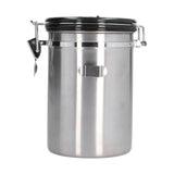 Stainless Steel Coffee Canisters with Calendar Wheel Exhaustable Coffee Jar for Home Coffee Shop1.8L Silver Color