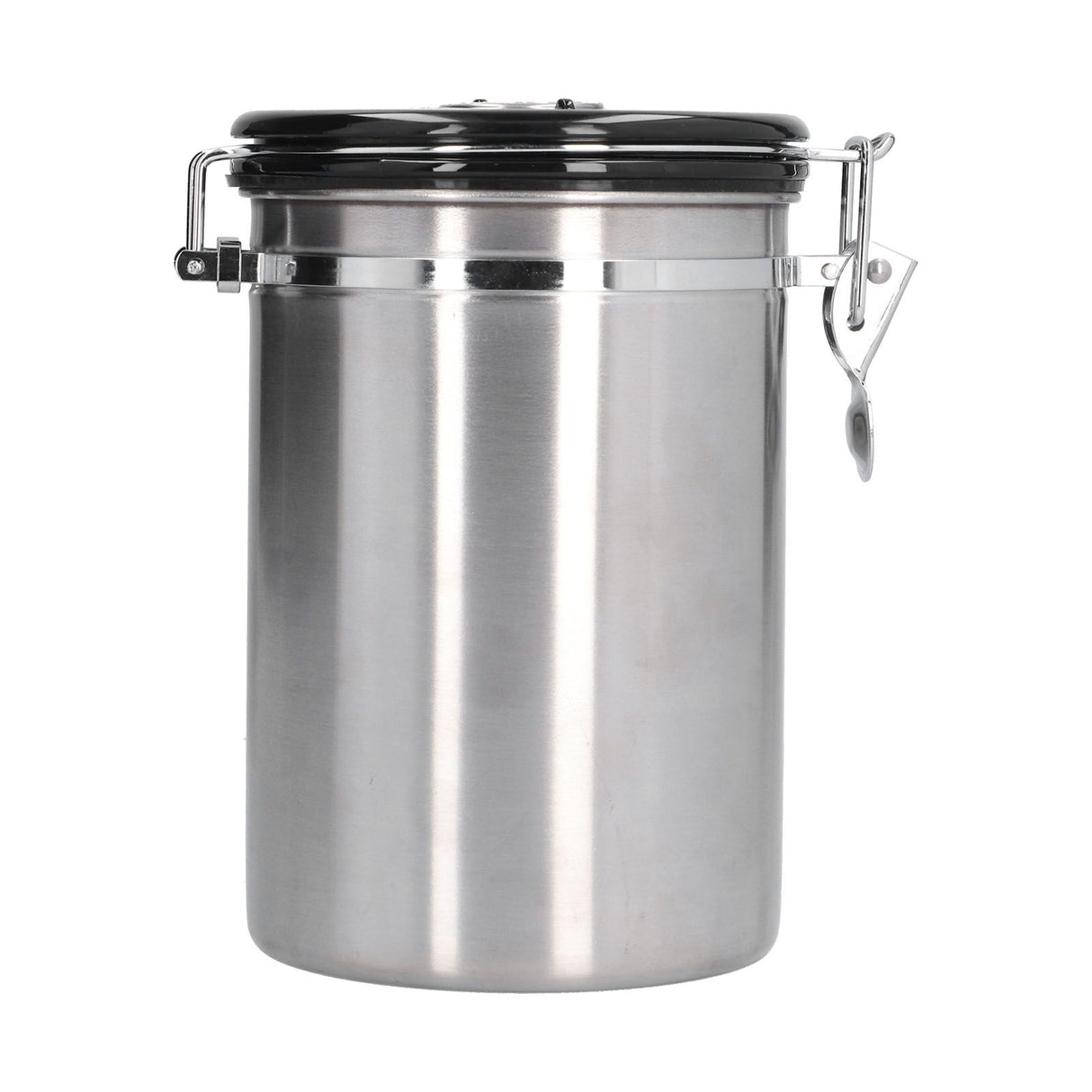 Stainless Steel Coffee Canisters with Calendar Wheel Exhaustable Coffee Jar for Home Coffee Shop1.8L Silver Color