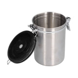 Stainless Steel Coffee Canisters with Calendar Wheel Exhaustable Coffee Jar for Home Coffee Shop1.8L Silver Color