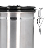 Stainless Steel Coffee Canisters with Calendar Wheel Exhaustable Coffee Jar for Home Coffee Shop1.8L Silver Color
