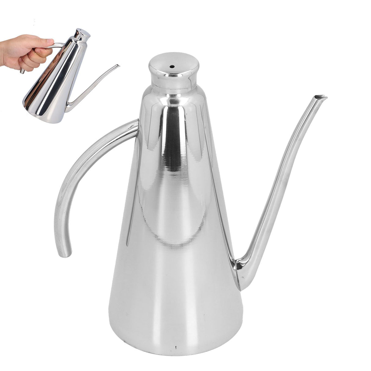 Stainless Steel Oil Can Leakproof Easy to Use and Clean Household Oil and Vinegar Pot