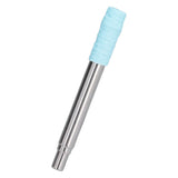 304 Stainless Steel Collapsible Straw Portable Foldable Drinking Straw Durable and Light for Coffee and DrinksBlue - Side View