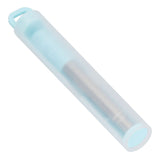 304 Stainless Steel Collapsible Straw Portable Foldable Drinking Straw Durable and Light for Coffee and DrinksBlue - Rear View