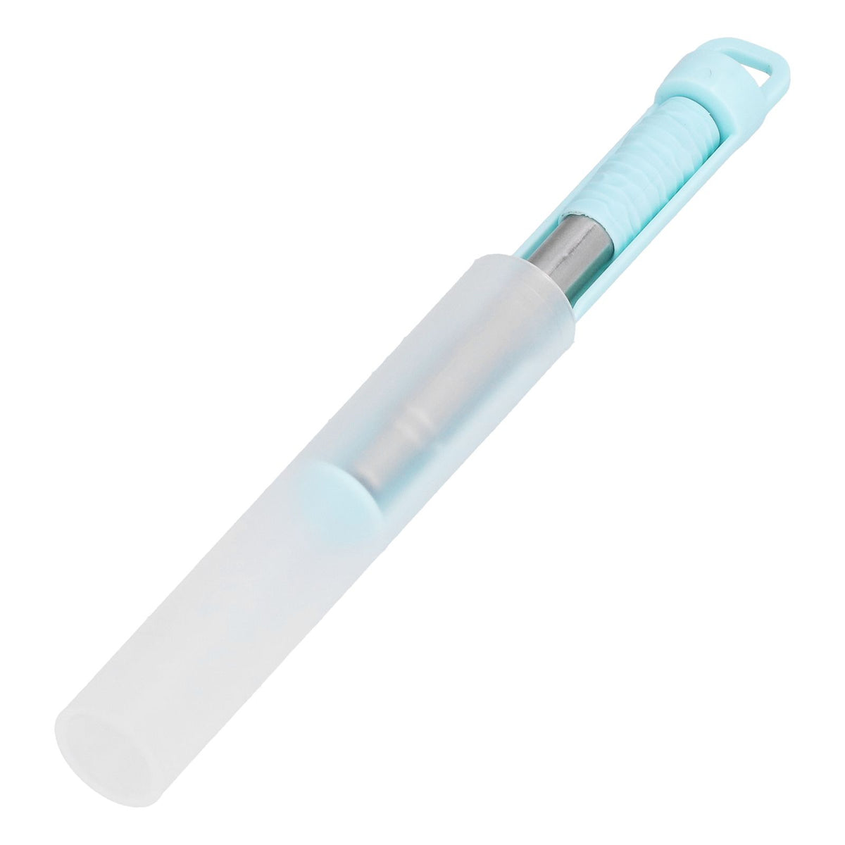 304 Stainless Steel Collapsible Straw Portable Foldable Drinking Straw Durable and Light for Coffee and DrinksBlue